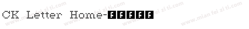 CK Letter Home字体转换